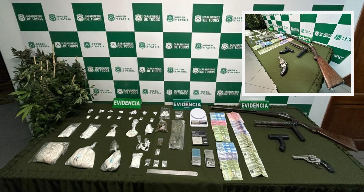 Operativo policial en San Pedro de la Paz logra la detención de 11 personas y la incautación de drogas y armas